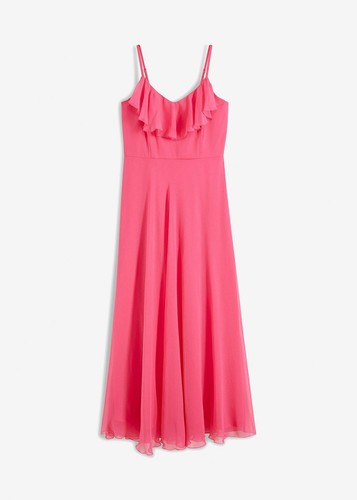 Maxikleid mit rüschen 38 - maxikleid,