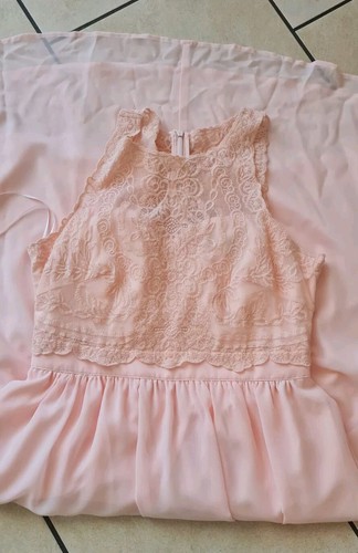 Kleid pastell pink midi - m,