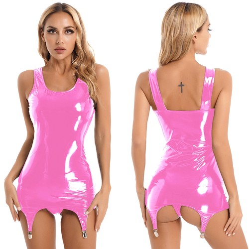 Damen lackleder minikleid - damen,