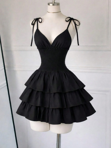 Elegantes schwarzes partykleid - elegantes,