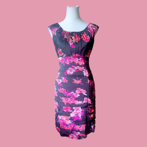 Florales partykleid schwarz - florales,